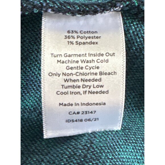 Talbots Funnel Neck Plaid Top, 3/4-Slit Sleeves Women's Size S - Picture 9 of 9